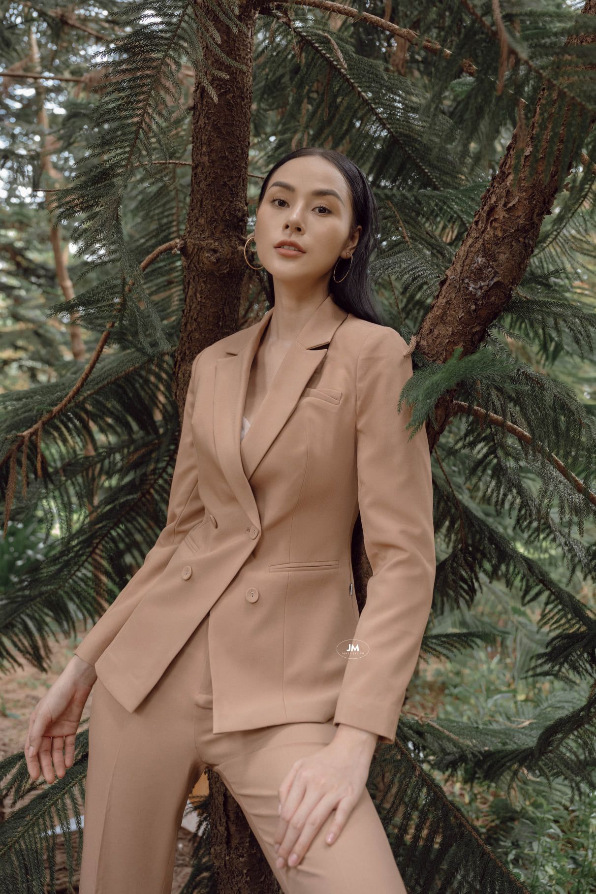 Áo blazer 2021 ôm 2 hàng cúc túi bổ 2 cơi