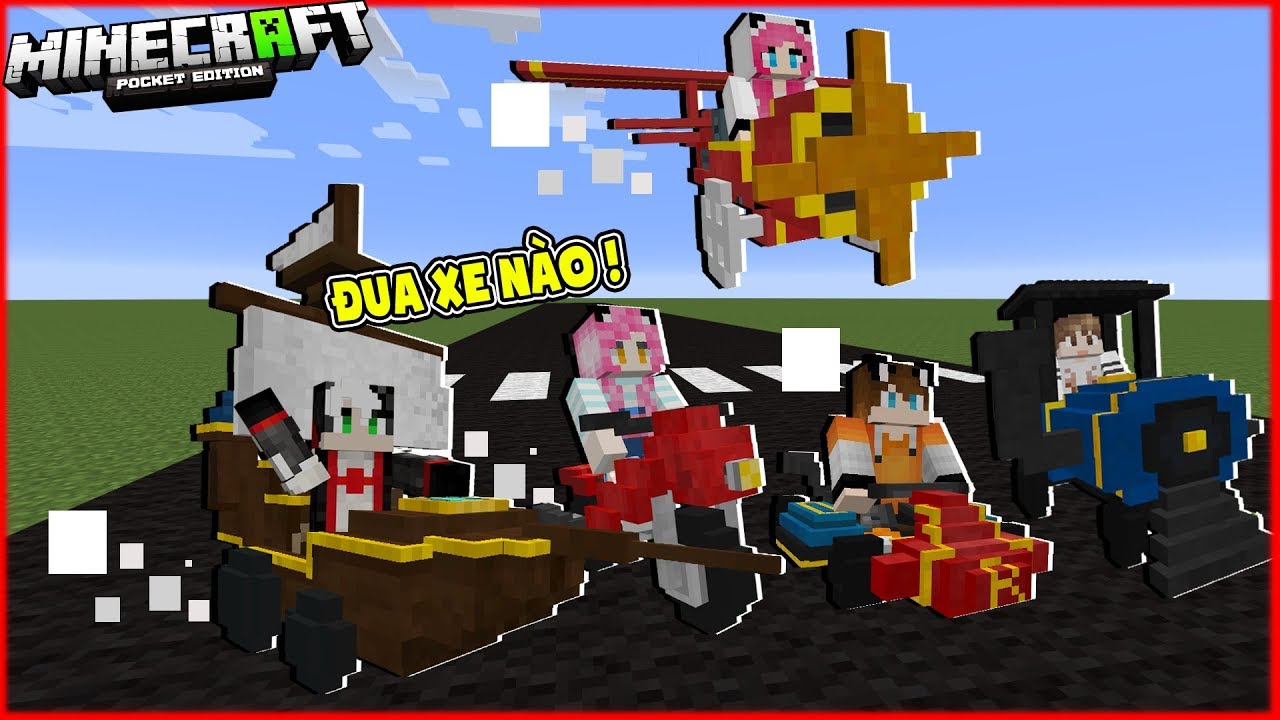 Trở thành chuyên gia đua xe MCPE*REDHOOD với Team Pirate Racing trong Minecraft - YouTube