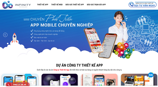 InFinity là một trong những đối tác mạnh về thị trường App Mobile tại Việt Nam