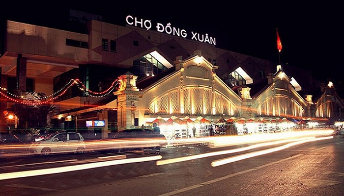 Ảnh vẻ đẹp chợ Đồng Xuân buổi tối