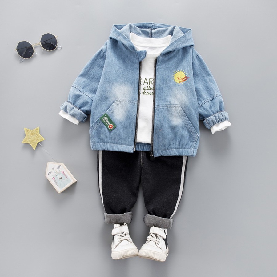Combo 3 món quần áo trẻ em bé gái và bé trai từ 1 đến 4 tuổi cotton Cao bồi mặt trời siêu ngầu, siêu Cute ADC020719 | Shopee Việt Nam